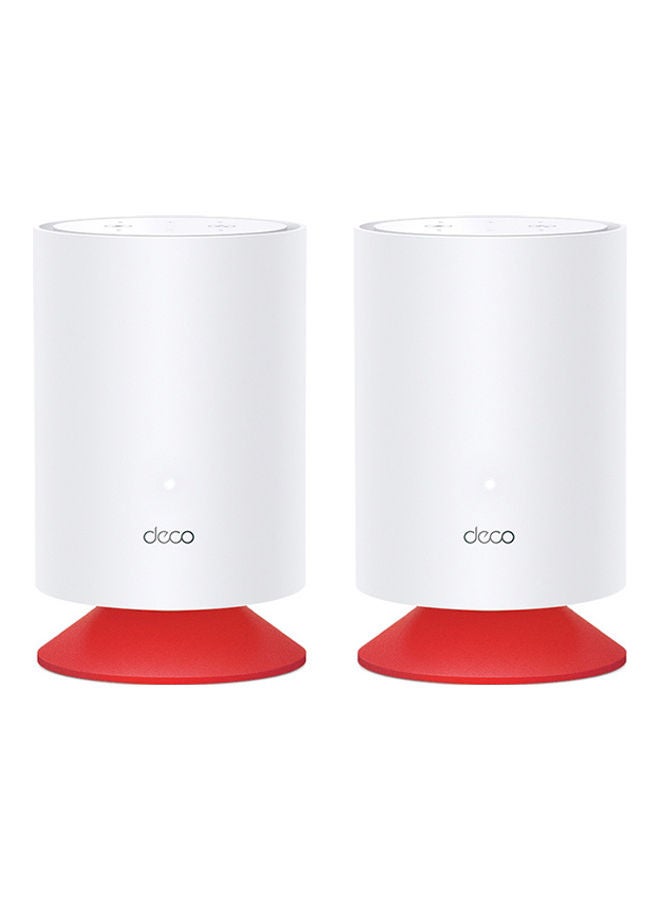 TP-LINK - Deco Voice X20 AX1800 Whole Home Mesh Wi-Fi 6 System with Alexa Built-In, Dual-Band Wi-Fi, Gigabit Ports, Coverage up to 4000 ft2,1.5 GHz Quad-Core CPU, HomeShield Security, Pack of 2 White - Image 1