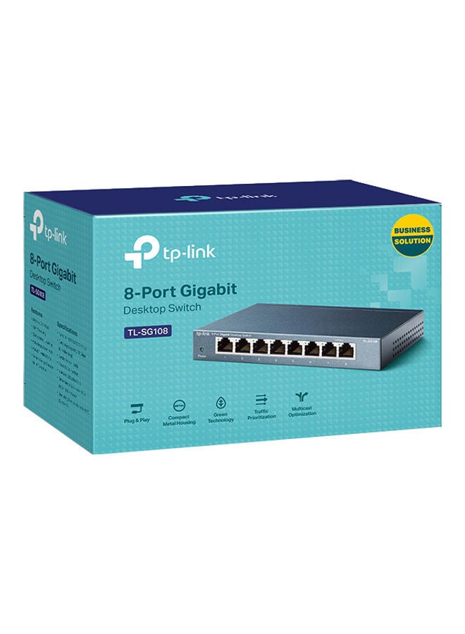 8-Port Gigabit Desktop Switch TL-SG108 Black - v1659333910/N53338233A_3