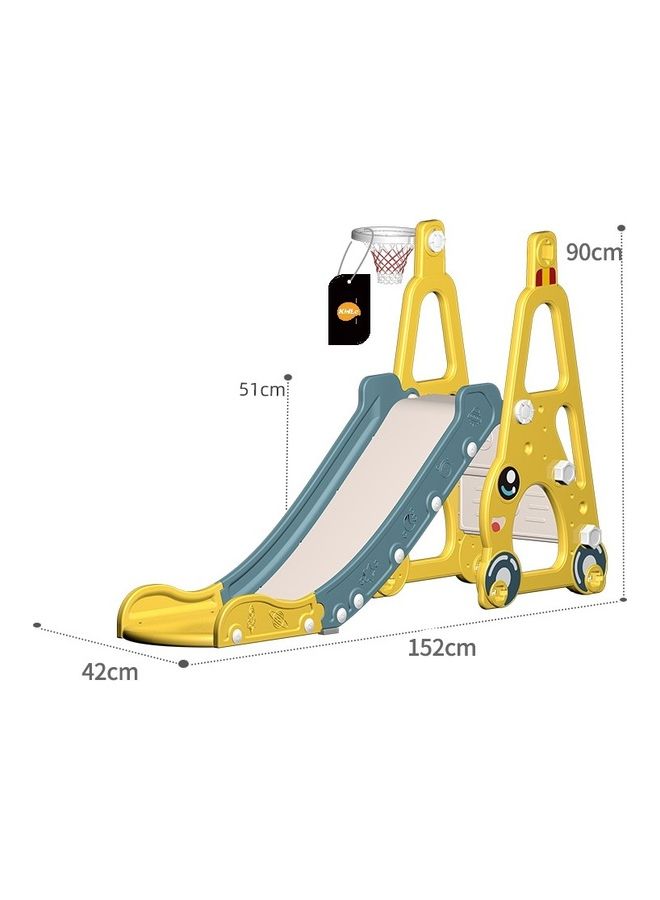 كيدل زحلوقة 2 في 1 للملعب مع حلقة لكرة السلة 90x152x142سم - Image 2
