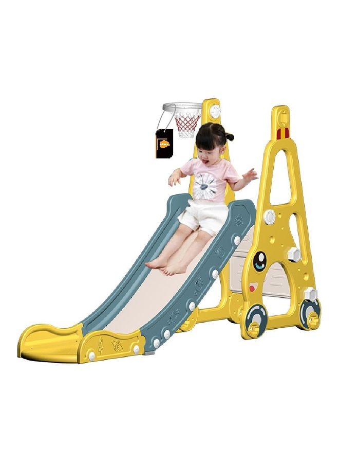 كيدل زحلوقة 2 في 1 للملعب مع حلقة لكرة السلة 90x152x142سم - Image 1