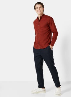 Sivvi x D'Atelier Mandarin Collar Shirt Brown  - Image 4