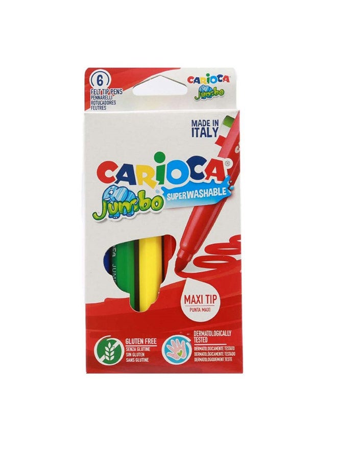 carioca 12-Piece Jumbo Fibre Pens 40568 Multicolour  - Image 1