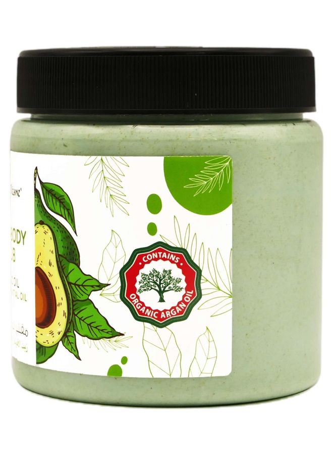 Face & Body Scrub With Avocado Oil And Verbena Essential Oil Green 500grams - v1659348098/N53338354A_3