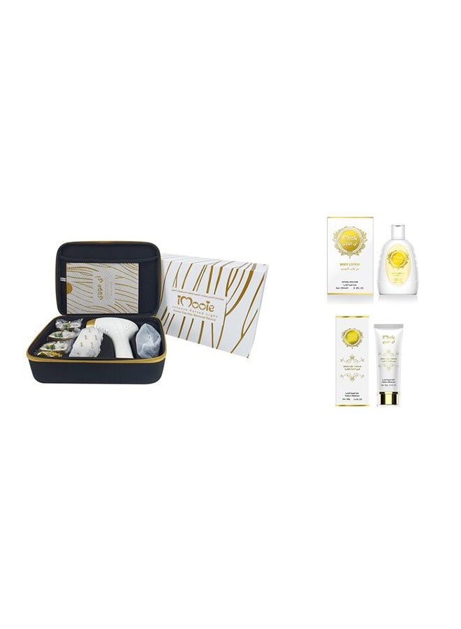 IMOOIE - Home  Laser  iMooie hair removal IPL 400K Pluses for each lamp with Lotion 250ml and Cream 100ml in one package Multicolour - Image 1