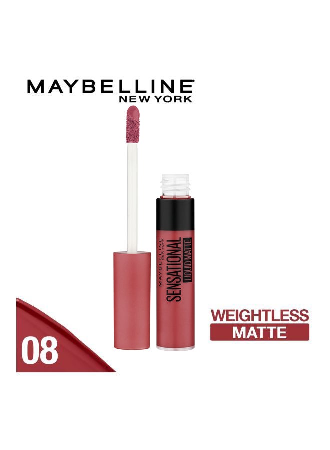 MAYBELLINE NEW YORK - Sensational Liquid Matte Lipstick 08 Sensationally Me - Image 1
