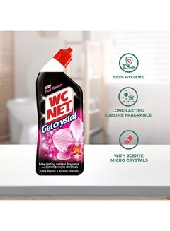 Wc Net Toilet Cleaner Crystal Gel Pink Flowers Pink Flowers 750ml  - Image 2
