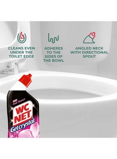 Wc Net Toilet Cleaner Crystal Gel Pink Flowers Pink Flowers 750ml  - Image 4