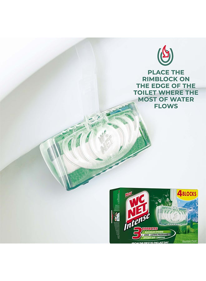 Wc Net - Toilet Blocks Intense Mountain Fresh 4 Pieces Pack of 2 - Image 1
