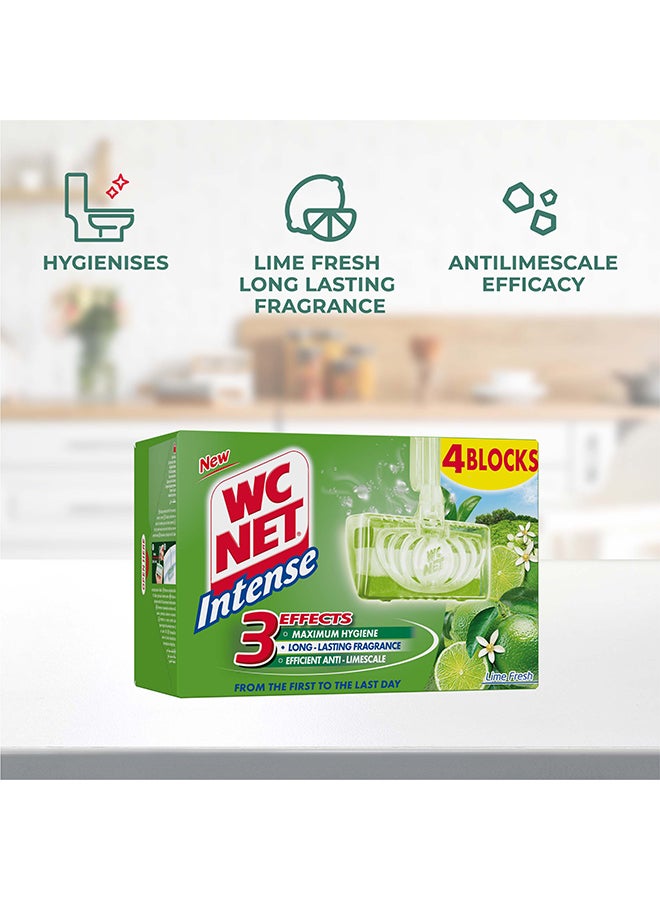 Wc Net Toilet Blocks Intense Lime Fresh 4 Pieces, Pack Of 2 34grams - Image 2
