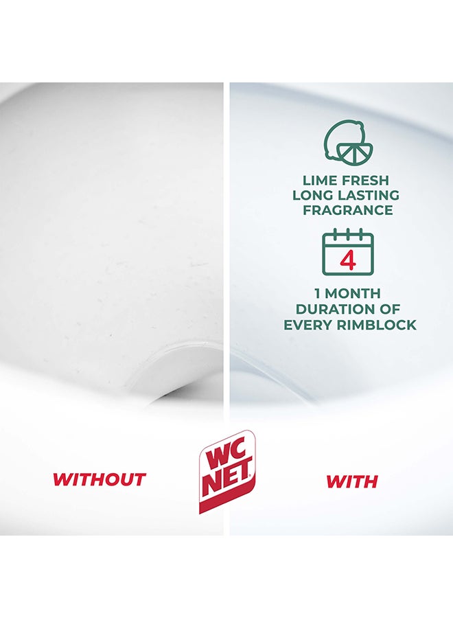 Wc Net Toilet Blocks Intense Lime Fresh 4 Pieces, Pack Of 2 34grams - Image 3