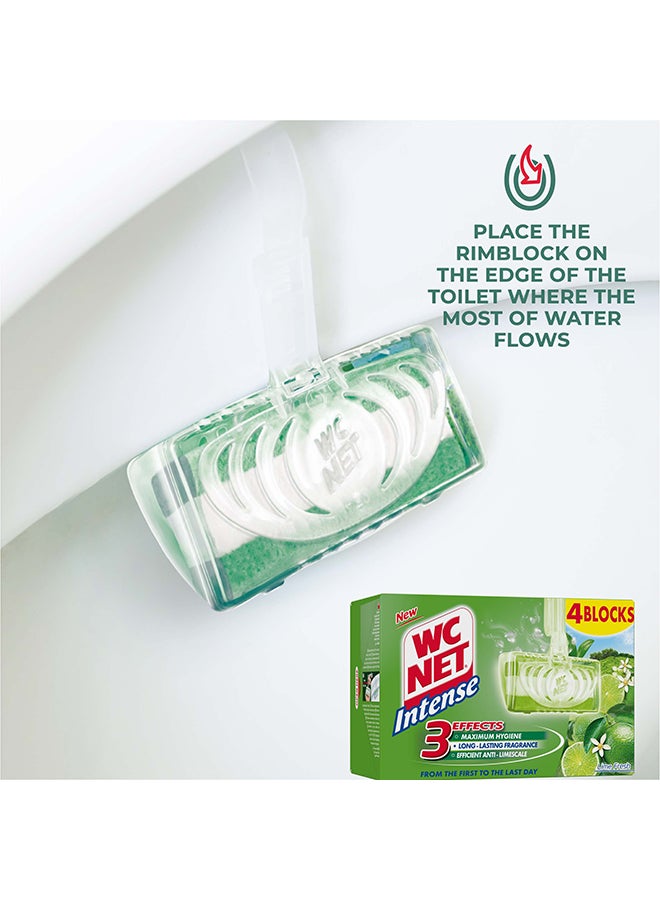 Wc Net Toilet Blocks Intense Lime Fresh 4 Pieces, Pack Of 2 34grams - Image 4