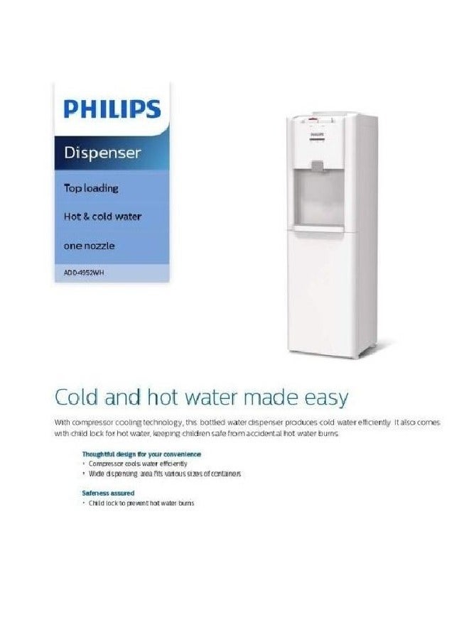 Philips - Water Dispenser Hot And Cold Top Loading ADD4952WH white - Image 1