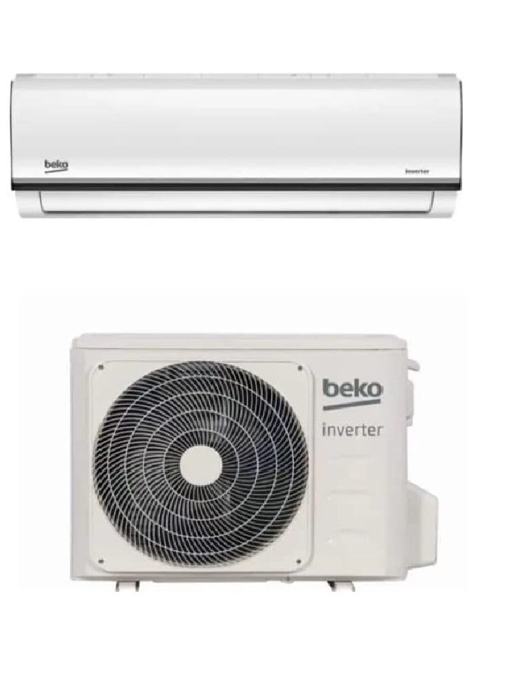 Beko - Split Air Conditioner 1.5 HP Cool Smart Inverter Super Speed Cooling 1200 W BICT1221 White - Image 1
