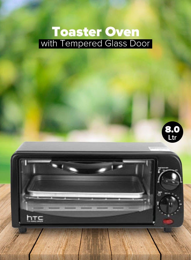 HTC - Countertop Toaster Oven 8 L 650 W HTC-118-EO Black - Image 1