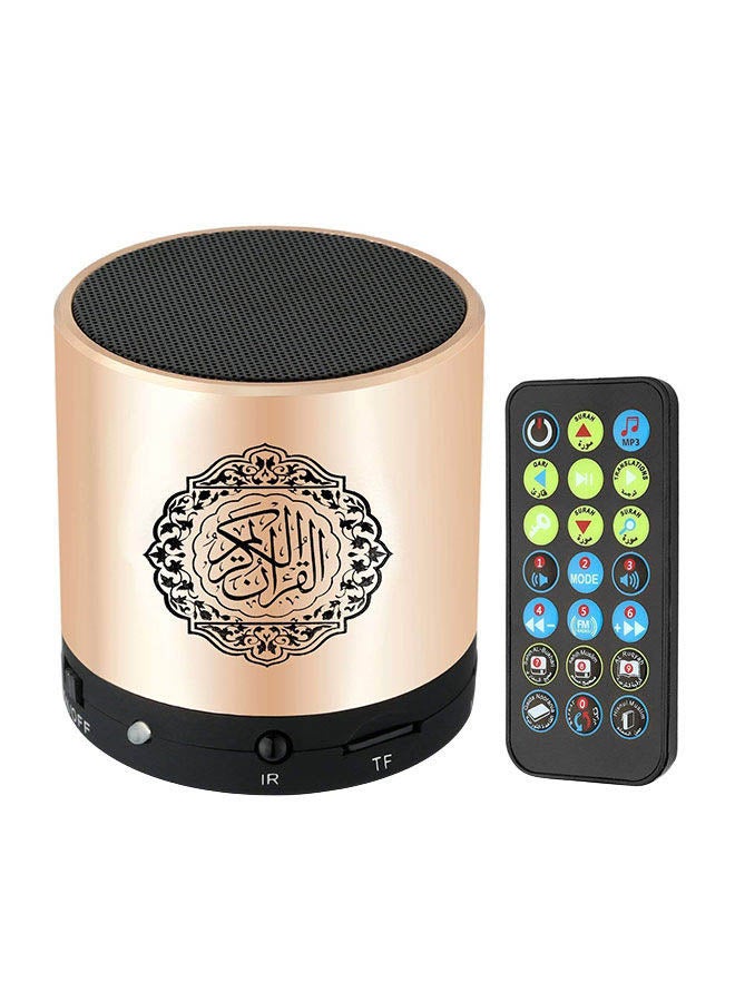 Siruiku - Portable Wireless Quran Speaker With Remote Gold - Image 1