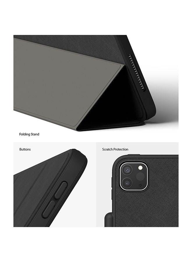 Ringke Multi-Angle Tablet Stand With Pencil Storage And Wake Sleep Function For Apple iPad Pro 2020 12.9-Inch Black Black - Image 4