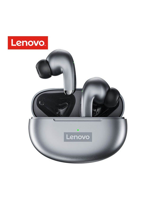 Lenovo - LP5 TWS Bluetooth-Compatible Earphone Wireless Earbuds Sport Gaming Silver - Image 1