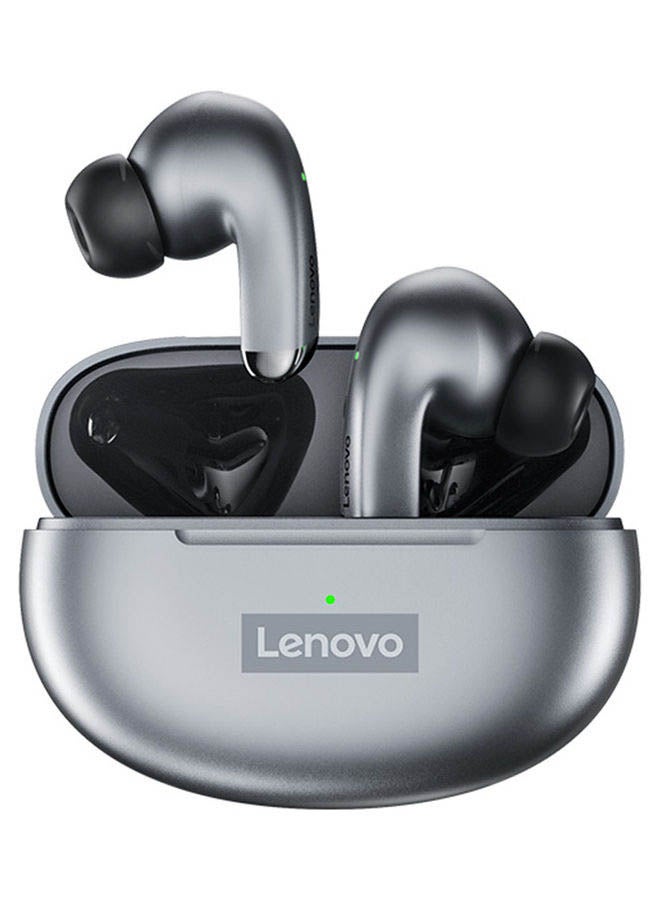 Lenovo - LP5 TWS Bluetooth-Compatible Earphone Wireless Earbuds Sport Gaming Silver - Image 1