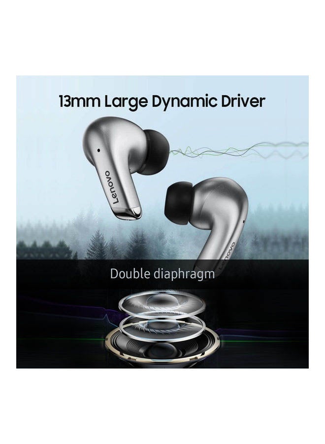 Lenovo - LP5 TWS Bluetooth-Compatible Earphone Wireless Earbuds Sport Gaming Silver - Image 1