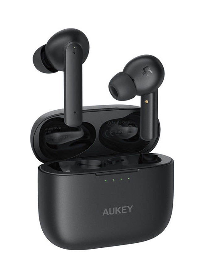 Aukey BT In-Ear Earbuds With Charging Case Black  - Image 1