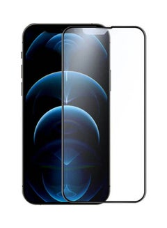 2.5D FogMirror Full Coverage Matte Tempered Glass Screen Protector For Apple iPhone 13 / 13 Pro Clear Black