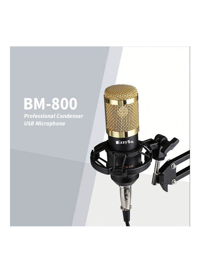 EzzySo - Audio Mixer BM800 Condenser Microphone Live Sound Card V8 SET Black - Image 1