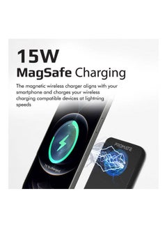 PROMATE 10000 mAh 10000mAh MagSafe Wireless Charging Power Bank 20W USB-C PD, 22.5W SuperCharge USB-A Port and USB-C /Lightning Input Port Black  - Image 2