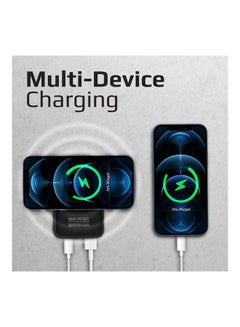 PROMATE 10000 mAh 10000mAh MagSafe Wireless Charging Power Bank 20W USB-C PD, 22.5W SuperCharge USB-A Port and USB-C /Lightning Input Port Black  - Image 4