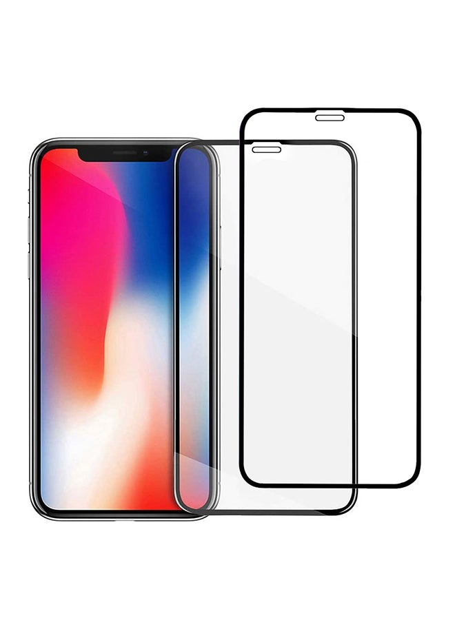 MARGOUN Pack Of 2 Tempered Glass Screen Protector For Apple iPhone 12 Mini Black/Clear - Image 1