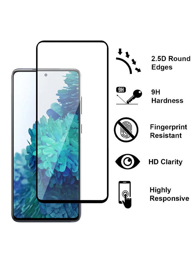 MARGOUN 9D Tempered Glass Screen Protector For Samsung Galaxy S20 FE Black/Clear - Image 2