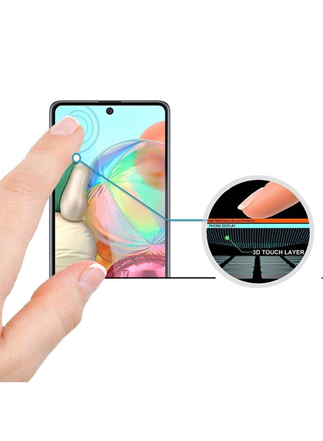 MARGOUN 2-Piece Super Shieldz Screen Protector For Samsung Galaxy A71 Black/Clear - Image 3