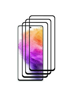 MARGOUN 3-Pack Screen Protector Tempered Glass For Samsung Galaxy A73 5G 6.7 inch Clear  - Image 1