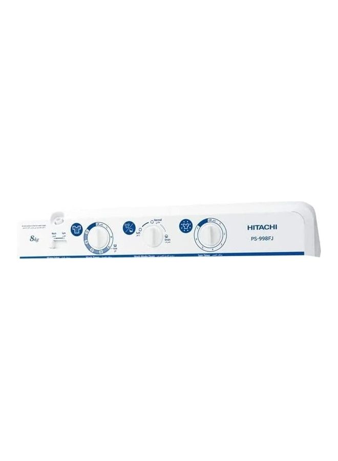 هيتاشي غسالة قائمة بذاتها بحوضين ومزودة بـ3 برامج 8 kg PS-998FJ-22056A أبيض - Image 3