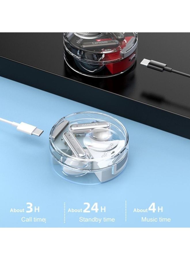 Lenovo - Thinkplus LP10  Wireless Bluetooth 5.2 Earbuds TWS Noise Canceling Touch Control Low Latency Gaming Headphone With Mic Support Call Video IOS Android Universal Black - Image 1