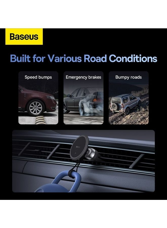 Baseus Universal 360 Degree Strong Magnetic Air Vent Car Mount Holder with Cable Clip Organizer for Samsung, iPhone, Huawei, Xiaomi and Other Smartphones Black  - Image 4