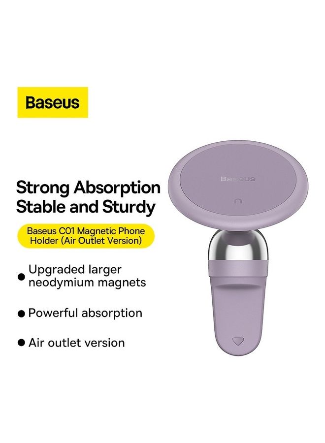 Baseus Universal 360 Degree Strong Magnetic Air vent Car Mount Holde Purple  - Image 2