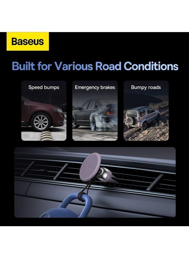 Baseus Universal 360 Degree Strong Magnetic Air vent Car Mount Holde Purple  - Image 4