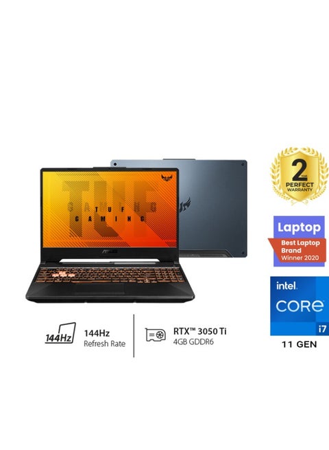 TUF Gaming F17 FX706HEB-HX152T Laptop 17.3-Inch FHD,144Hz Intel Core i7-11800H/8GB DDR4/512GB PCIe SSD /RTX 3050 Ti 4GB DDR6/Windows10 Eclipse Gray
