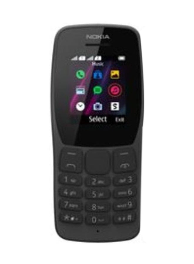 نوكيا - هاتف 110 ثنائي الشريحة بذاكرة داخلية 10 ميجابايت ويدعم تقنية 4G بلون أسود - Image 1