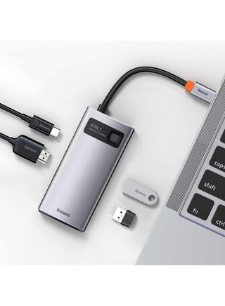 4 in 1 USB C Hub Docking Station Adapter with 4K HDMI for MacBook Pro, Surface Pro, iPad Pro and Other Type C Devices Grey/Black - v1659433650/N47071043A_1