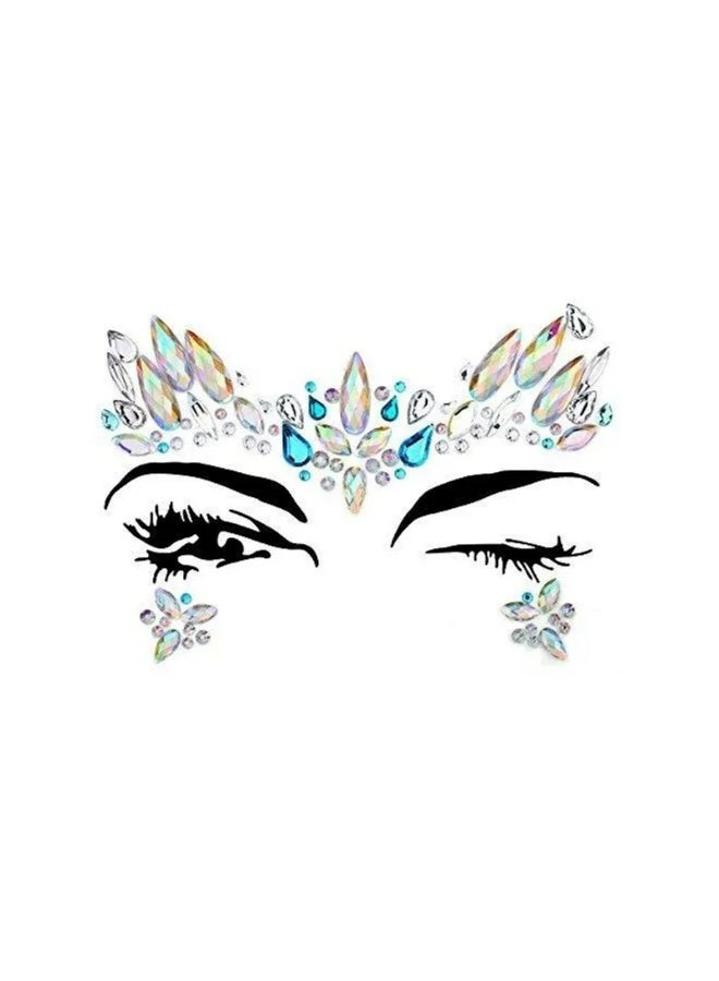 ماركة غير محددة - ملصقات تاتو كريستالية للوجه متعدد الألوان - Image 1