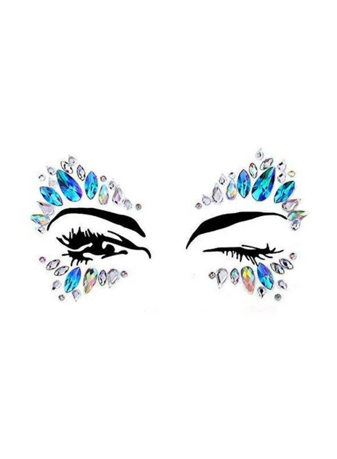 ماركة غير محددة - ملصقات تاتو كريستالية للوجه متعدد الألوان - Image 1