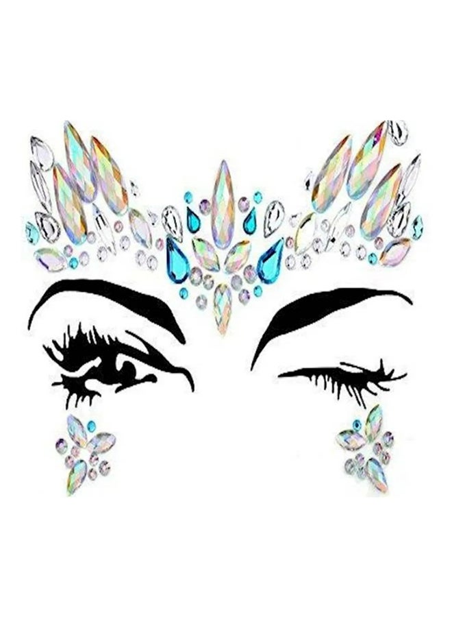 ماركة غير محددة - ملصقات تاتو كريستالية للوجه متعدد الألوان - Image 1