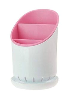 Home Concept Cutlery Drainer Organizer Pink/White 20x14x12cm  - Image 1