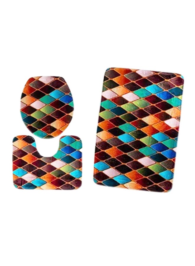 هوم كونسيبت طقم دواسات للحمام مضادة للانزلاق باللون الأزرق متعدد الألوان - Image 1