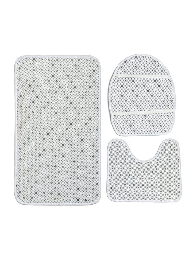 Home Concept 3-Piece Bathroom Anti Slip Pedestal Set Orange - Image 3