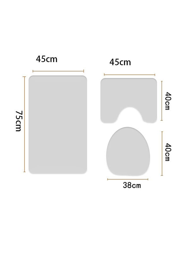 Home Concept 3-Piece Bathroom Anti Slip Pedestal Set Orange - Image 4