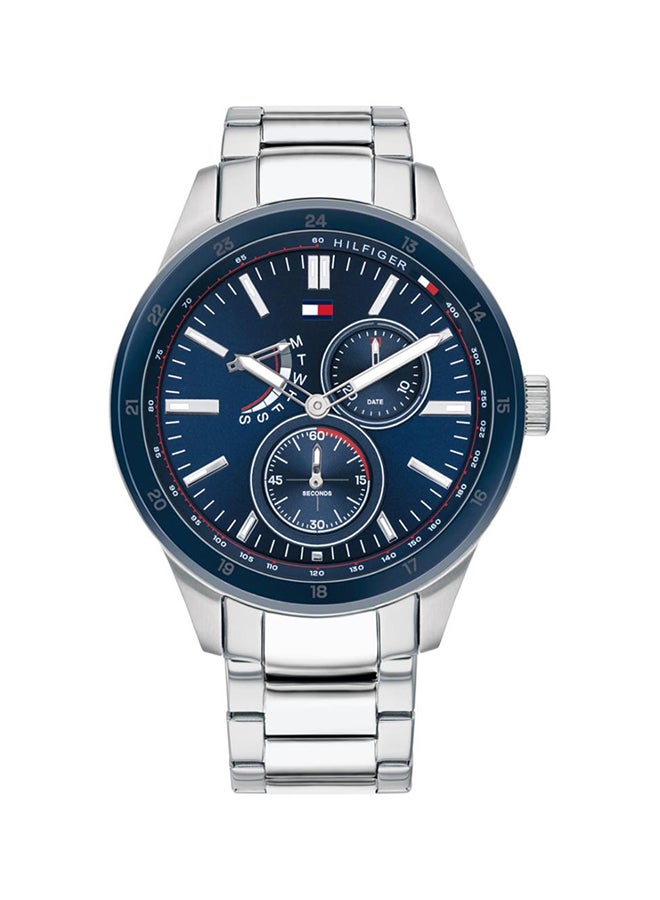 TOMMY HILFIGER Men's Water Resistant Analog Wrist Watch 1791640 - 44 mm - Silver  - Image 1