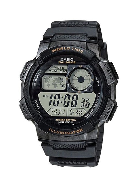 Men's Youth Digital Wrist Watch Ae-1000W-1Avdf - 45 mm - Black