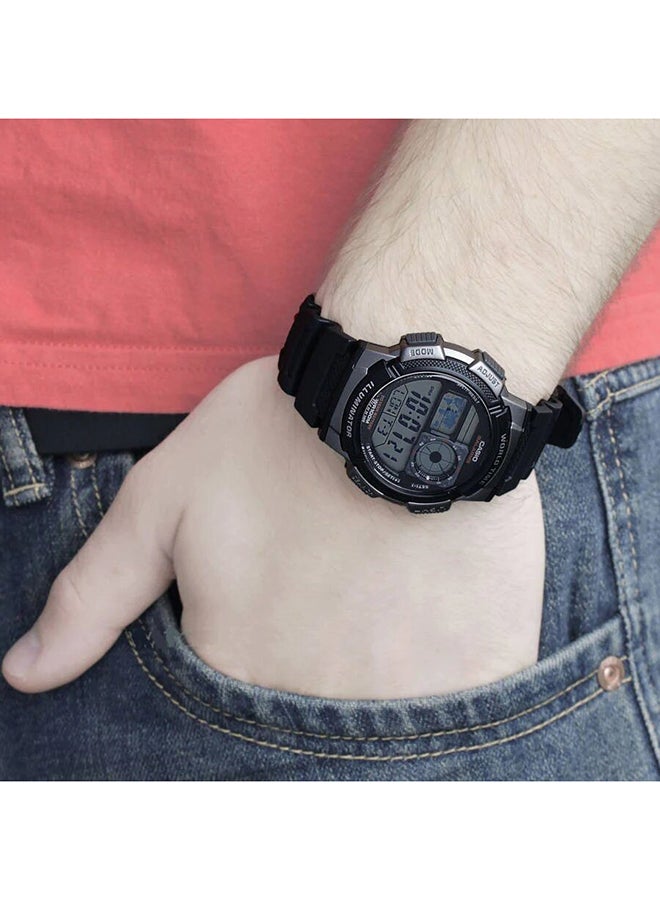 CASIO - Men's Youth Digital Wrist Watch Ae-1000W-1Avdf - 45 mm - Black - Image 1